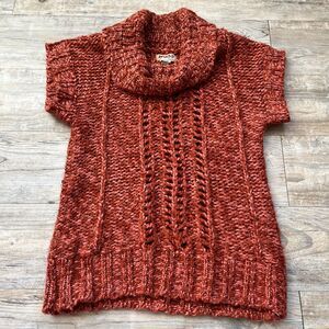 Y2K Mudd Sweater Vintage Knit Burnt Orange Medium Early 2000s Cozy Layer